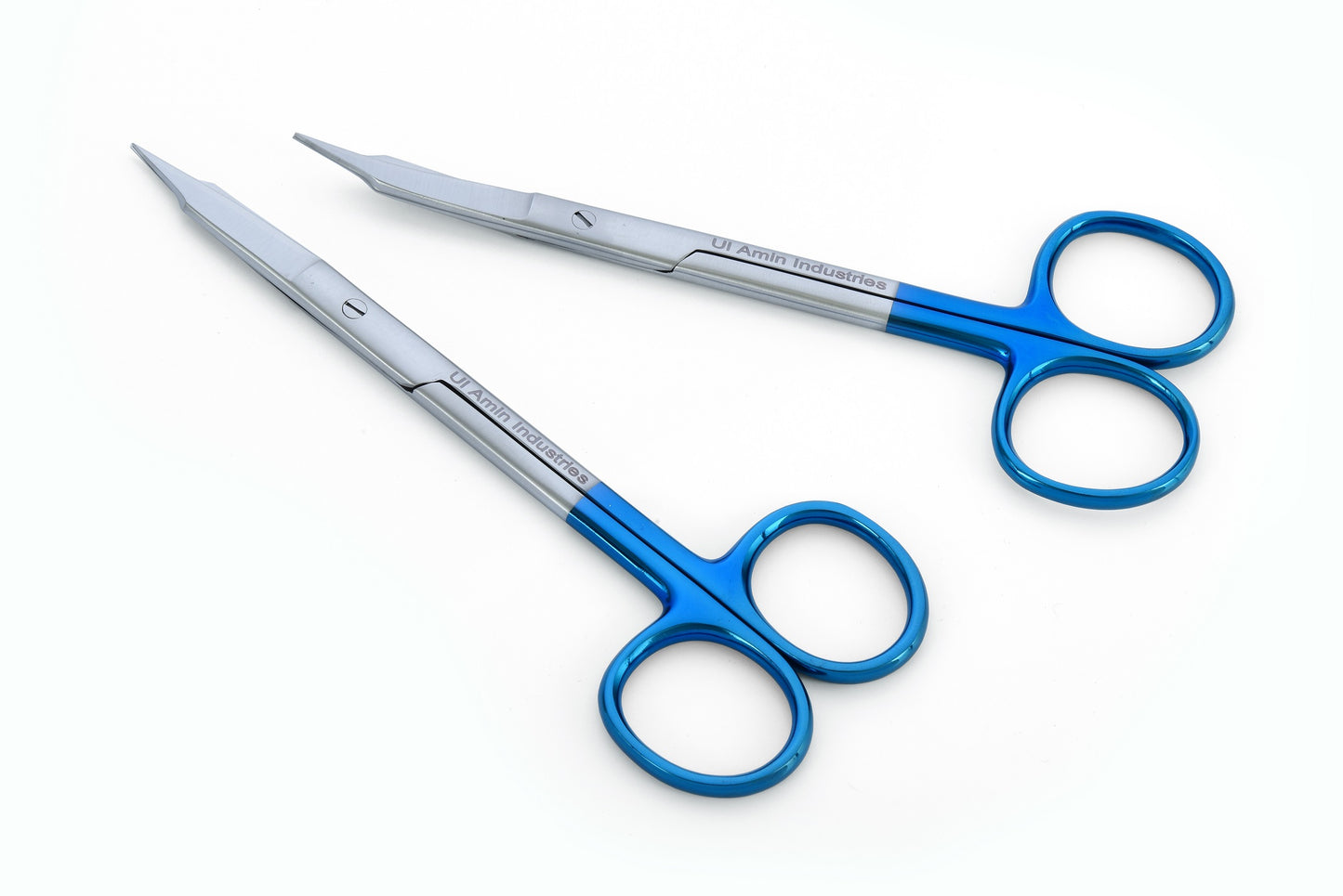 UL AMIN TC Goldman Fox Scissors 12.5cm Straight Curved Dental Instrument Tungsten Carbide Gold High Quality Stainless Steel CE