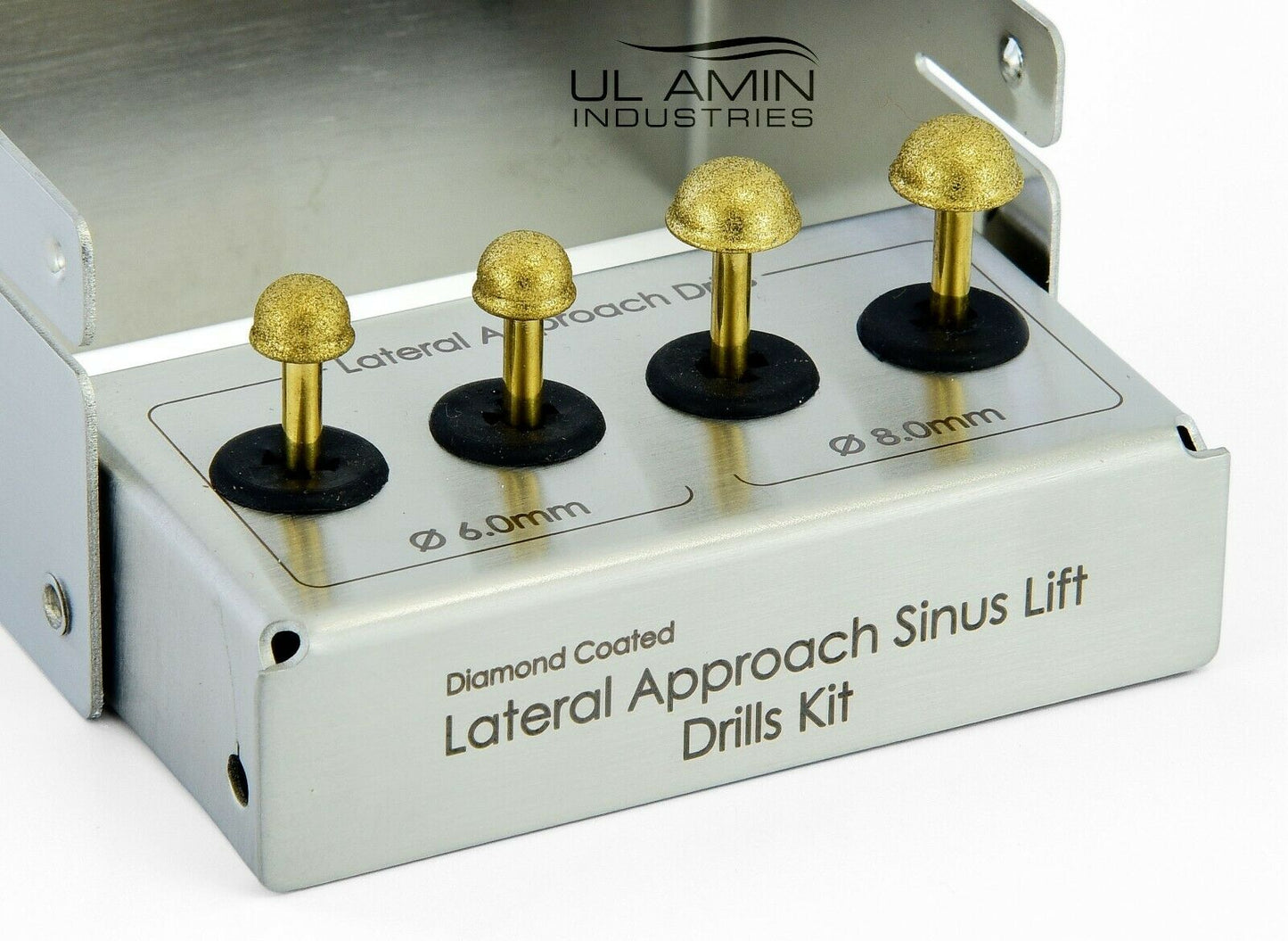 Dental Lateral Approach Diamond Burs Kit Sinus Lift Elevation Stainless Steel Titanium Coated