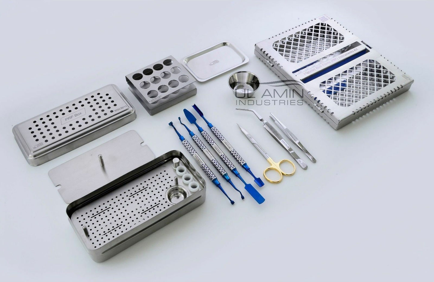 PRF Box Instruments Set Cassette Tray Compactor Spoon Bowl Platelet Rich Fibrin Dental Implant