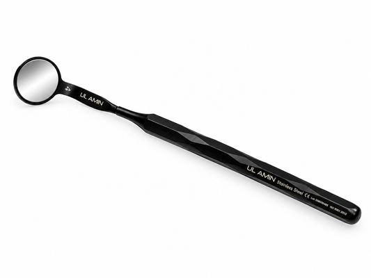 Dental Mouth Mirror With Handle Black Edition