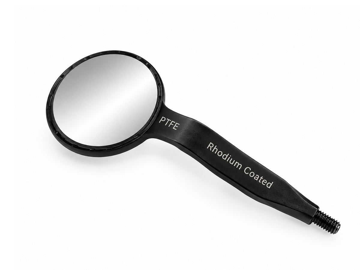 Dental Mouth Mirror Black Edition Rhodium Coated