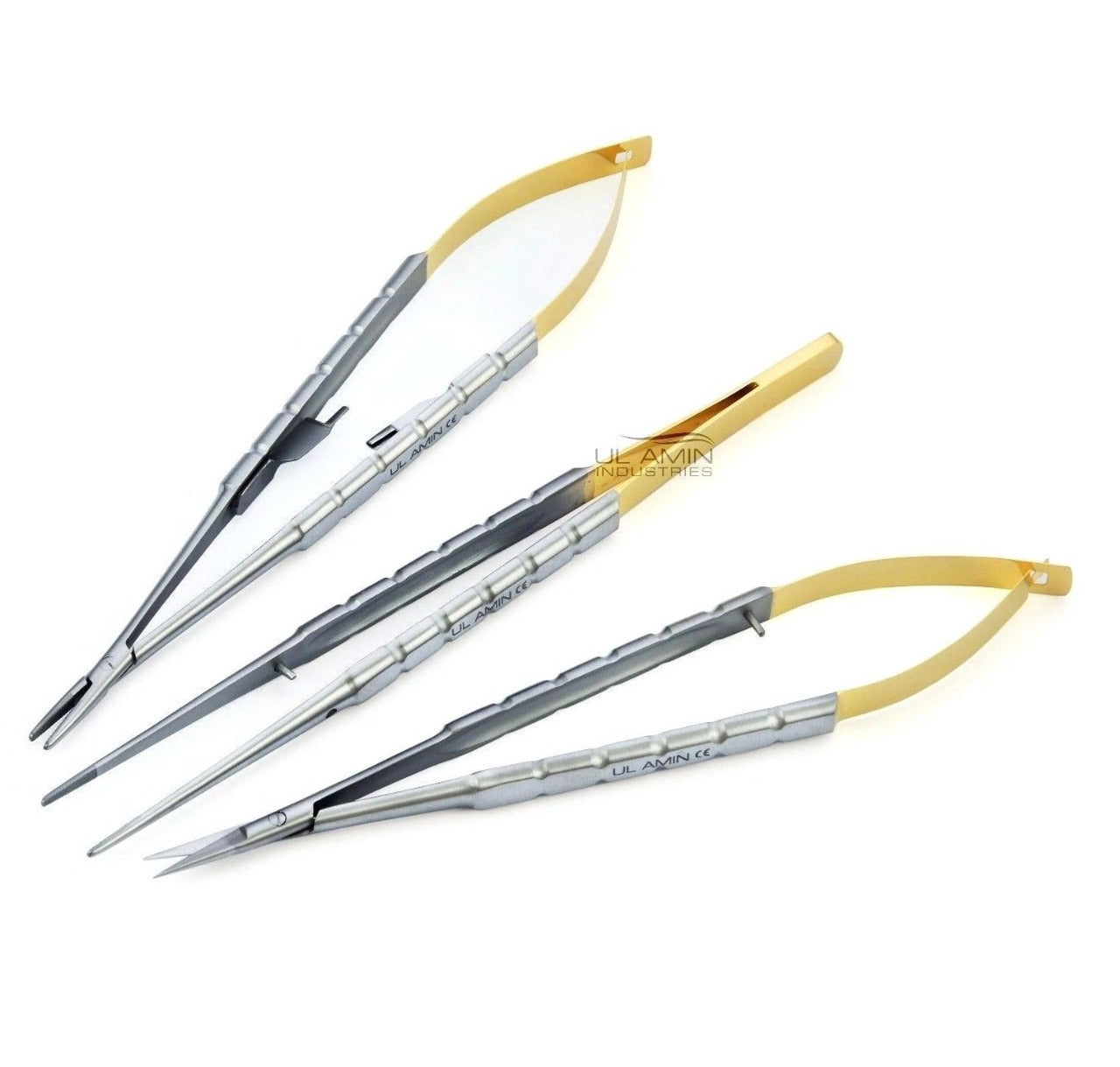 TC Castroviejo Needle Holder Scissor Suture Tying Tweezer 14cm Set Orthodontic Dental Surgical Instrument Stainless Steel
