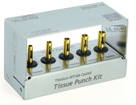 UL AMIN Dental Implant Tissue Punch Kit Gold 5pcs set Surgical Surgery Stainless Steel Bur Holder CE High Quality