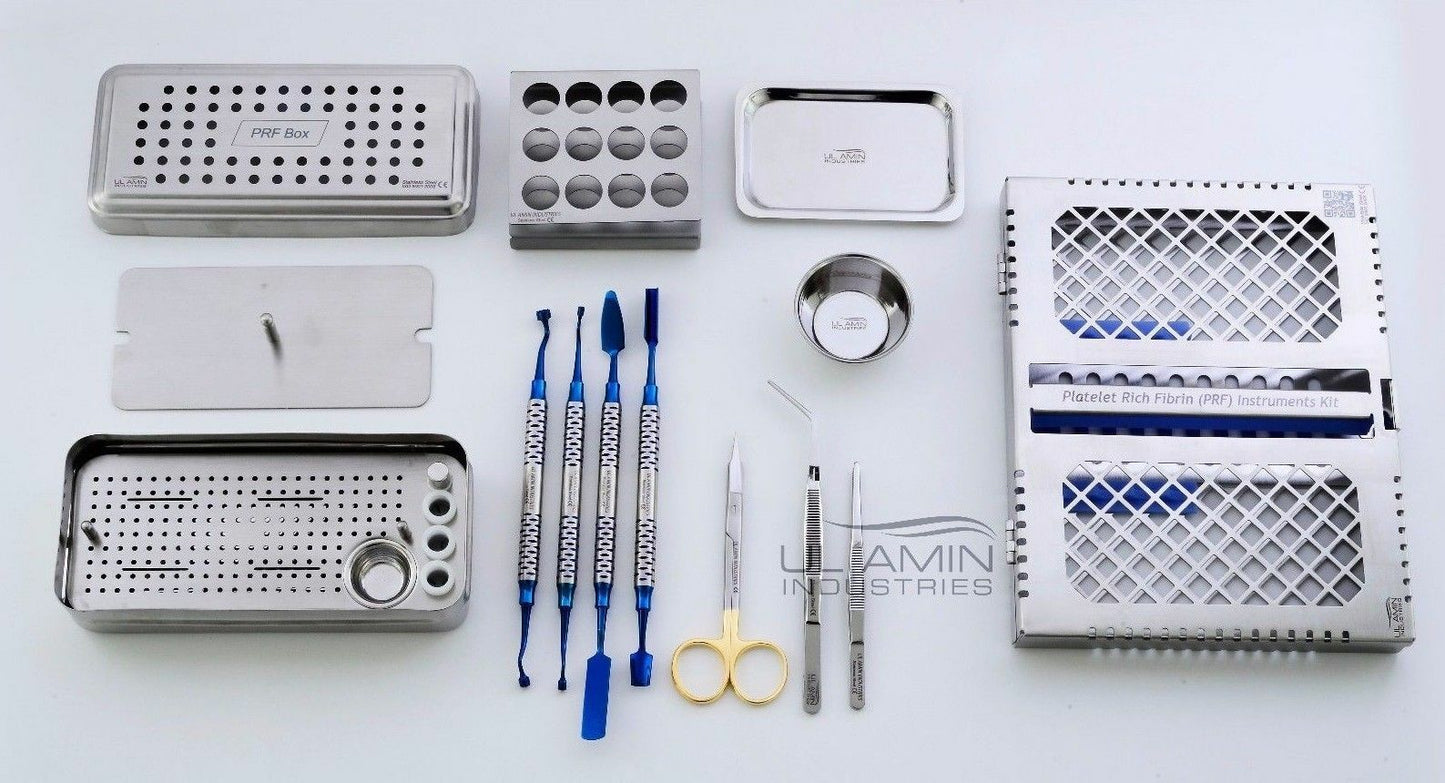 PRF Box Instruments Set Cassette Tray Compactor Spoon Bowl Platelet Rich Fibrin Dental Implant