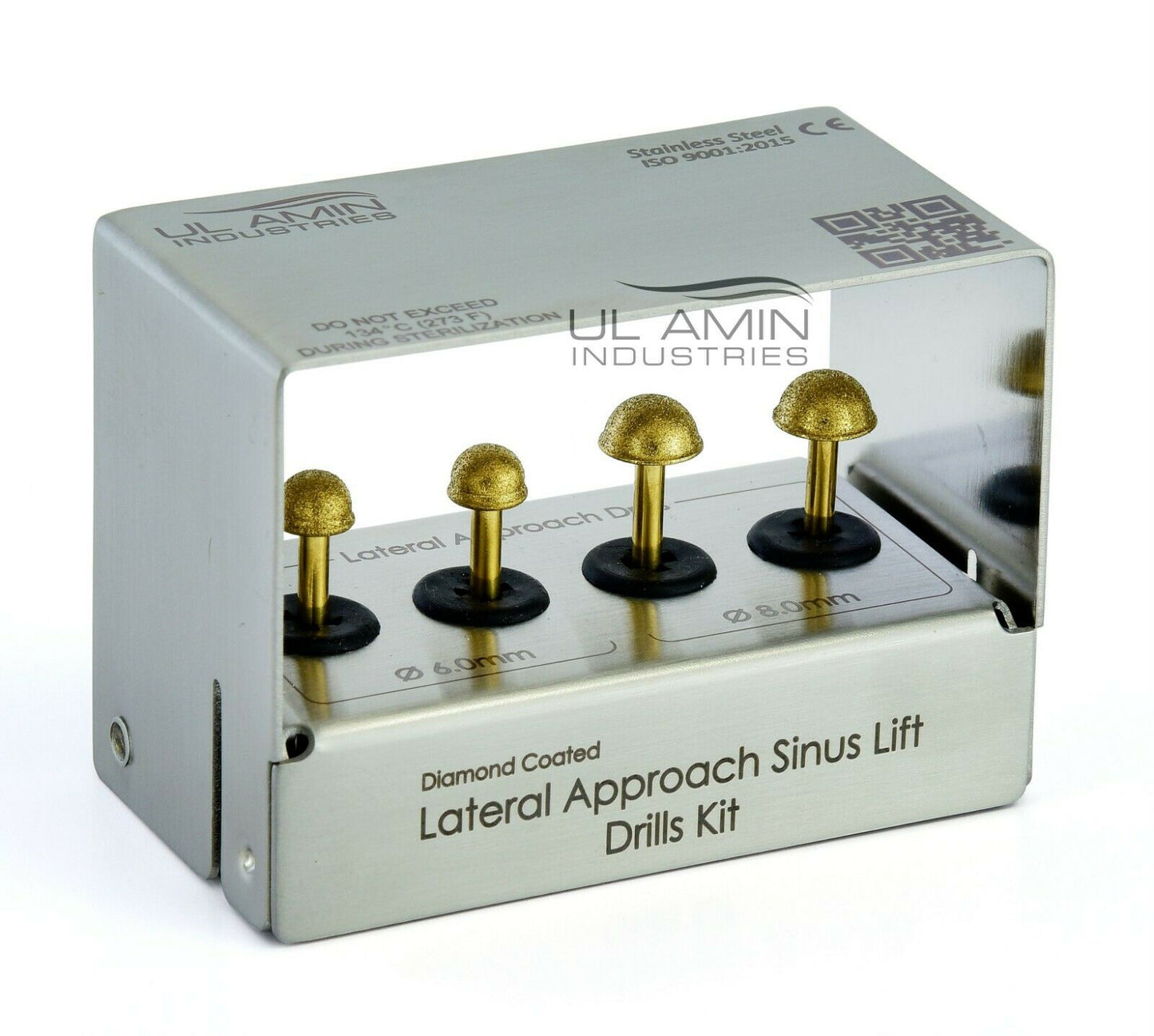 Dental Lateral Approach Diamond Burs Kit Sinus Lift Elevation Stainless Steel Titanium Coated