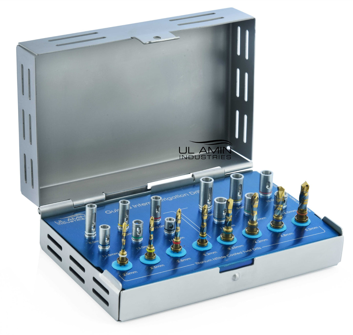 Dental Implant Guided Internal Irrigation Drills with Stopper Kit Surgical Stainless Steel UL AMIN CE