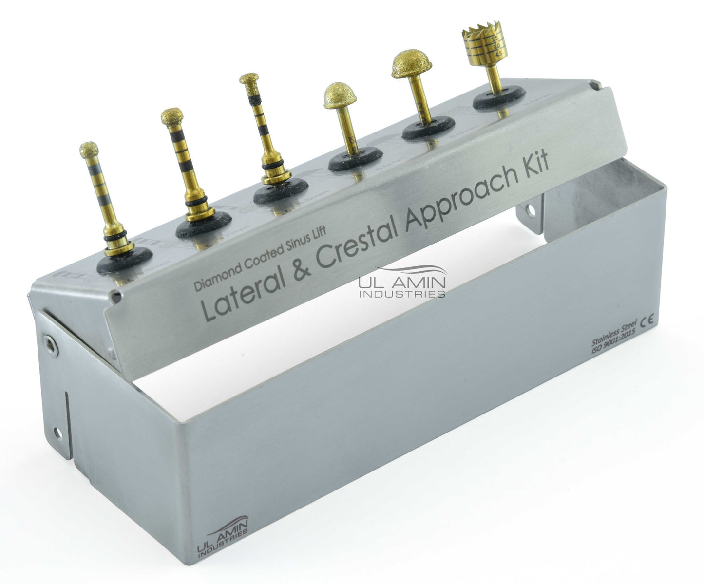 Dental Lateral & Crestal Approach Diamond Burs Kit Sinus Lift Surgery Stainless Steel UL AMIN CE