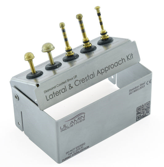 UL AMIN Dental Lateral & Crestal Approach Diamond Burs Kit Sinus Lift Stainless Steel High Quality Dental Implant Kit