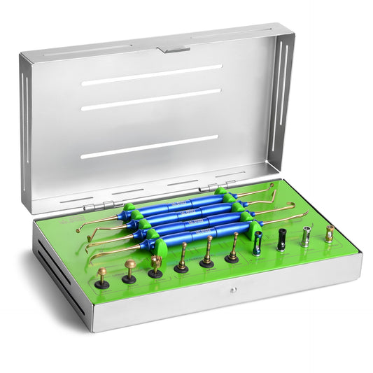 Premium Sinus Lift Kit Dental Implant Lateral and Crestal Approach with stoppers Diamond Burs High Quality Titanium Coated