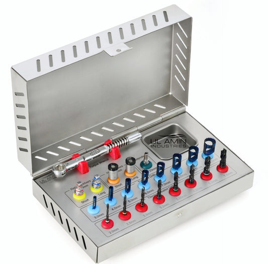 Basic Dental Implant Kit Surgical tools Torque Wrench Trephine Drills 21 pcs