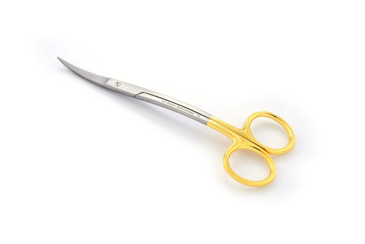 UL AMIN TC LaGrange Scissors 4.5" Double S Curved Dental Stitch Remover Tungsten Carbide Gold High Quality Stainless Steel CE